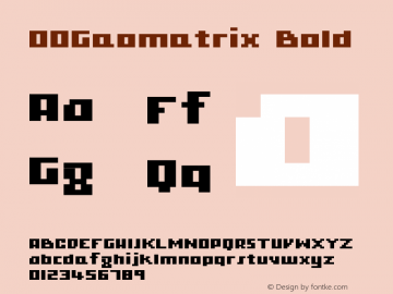 00GeometrixBold 1.00 Font Sample