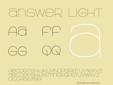 answer Light Version 1.00 2017图片样张