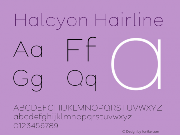 Halcyon Hairline Version 2.001图片样张