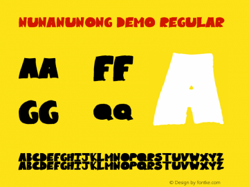 Nunanunong Demo Version 1.00 March 26, 2014, initial release Font Sample