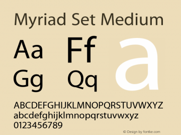 MyriadSet-Medium Version 5.901图片样张