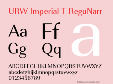 URW Imperial T ReguNarr Version 001.005图片样张