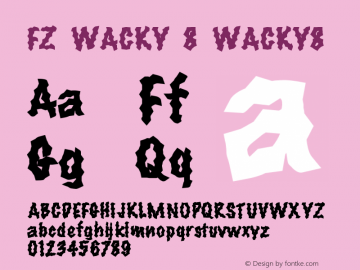 FZ WACKY 8 WACKY8 Version 1.000 Font Sample