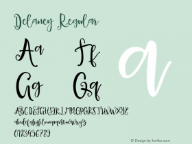 Delaney Version 1.000 Font Sample