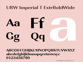 URW Imperial T ExtrBoldWide Version 001.005图片样张