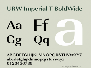 URW Imperial T BoldWide Version 001.005图片样张