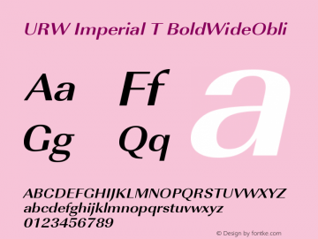 URW Imperial T BoldWideObli Version 001.005图片样张