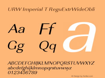 URW Imperial T ReguExtrWideObli Version 001.005图片样张