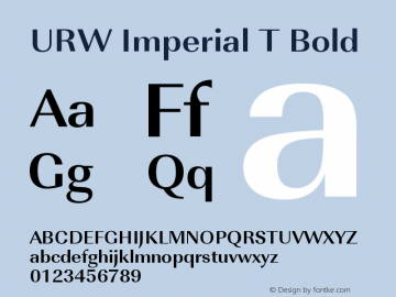 URW Imperial T Bold Version 001.005图片样张