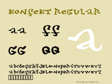Konfekt Macromedia Fontographer 4.1 2005-03-09 Font Sample