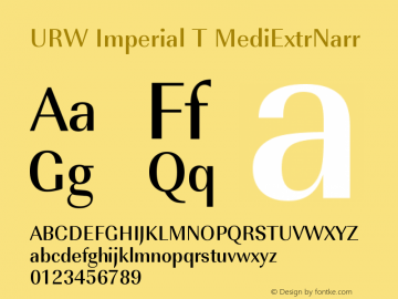 URW Imperial T MediExtrNarr Version 001.005图片样张