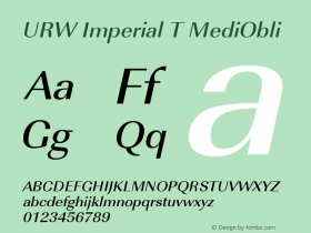 URW Imperial T MediObli Version 001.005图片样张