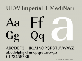 URW Imperial T MediNarr Version 001.005图片样张