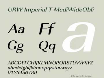 URW Imperial T MediWideObli Version 001.005图片样张