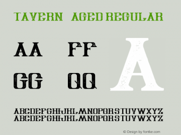 Tavern2 Aged Version 1.00 January 8, 2017, initial release Font Sample