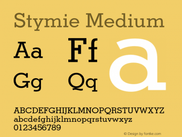 Stymie Medium 2.0-1.0 Font Sample