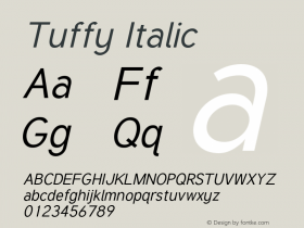 Tuffy Italic Version 001.100图片样张