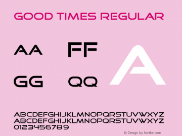 Good Times Macromedia Fontographer 4.1 4/24/98 Font Sample