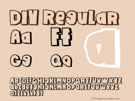 DIY Version 1.000 2010 initial release Font Sample