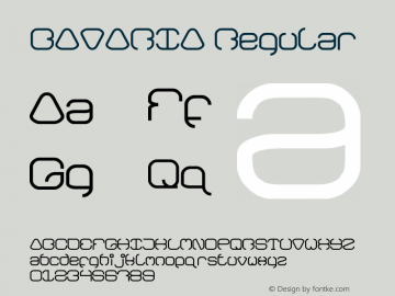 BAVARIA Version 1.00 June 9, 2017, initial release Font Sample