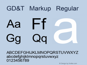 GD&T Markup  Font Sample