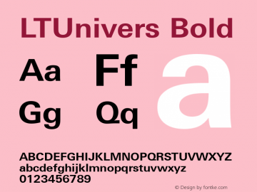 LTUnivers 630 BasicBold Version 003.000图片样张