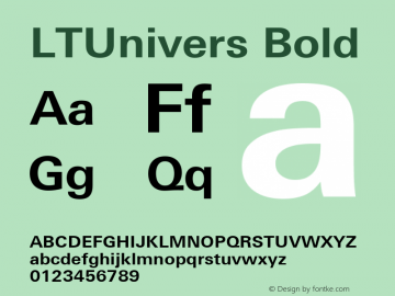 LTUnivers 630 BasicBold Version 003.000图片样张