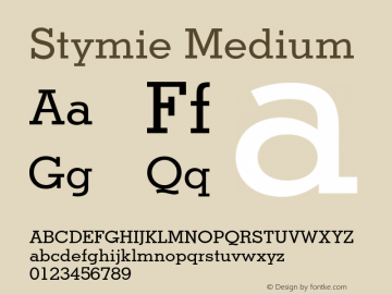 Stymie Medium 003.001 Font Sample