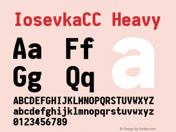 IosevkaCC Heavy 1.13.1; ttfautohint (v1.6) Font Sample