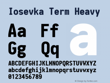 Iosevka Term Heavy 1.13.1; ttfautohint (v1.6)图片样张