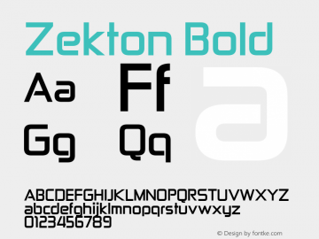 Zekton Bold Version 2.000 2004图片样张