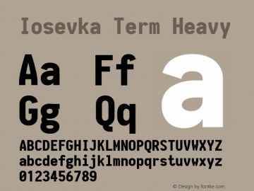 Iosevka Term Heavy 1.13.1; ttfautohint (v1.6)图片样张