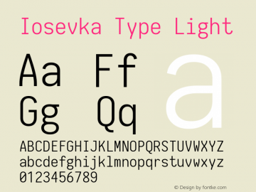 Iosevka Type Light 1.13.1; ttfautohint (v1.6)图片样张