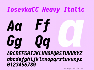 IosevkaCC Heavy Italic 1.13.1; ttfautohint (v1.6)图片样张