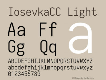 IosevkaCC Light 1.13.1; ttfautohint (v1.6) Font Sample