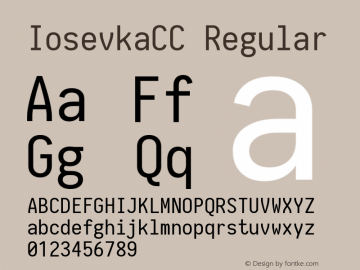 IosevkaCC 1.13.1; ttfautohint (v1.6) Font Sample