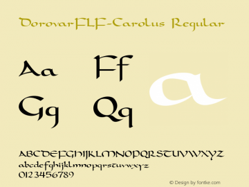 DorovarFLF-Carolus Regular 1.0 Font Sample