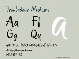 Troubadour Medium 001.000 Font Sample