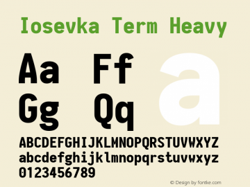 Iosevka Term Heavy 1.13.1; ttfautohint (v1.6)图片样张