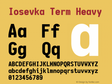 Iosevka Term Heavy 1.13.1; ttfautohint (v1.6)图片样张