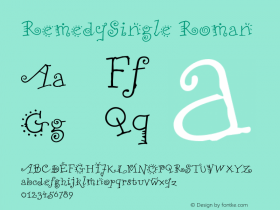 RemedySingle Roman Version 1.00 Font Sample