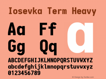 Iosevka Term Heavy 1.13.1; ttfautohint (v1.6)图片样张