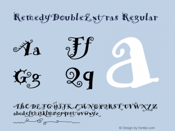 RemedyDoubleExtras Regular 001.000 Font Sample