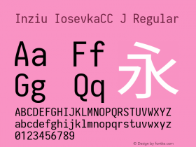 Inziu IosevkaCC J Version 1.13.1 Font Sample