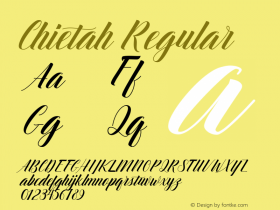 Chietah Version 1.000 Font Sample