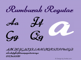 Rumburak Version 1.000 Font Sample