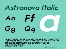 Astronova Italic 图片样张