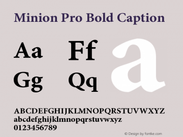 MinionPro-BoldCapt Version 2.030;PS 2.000;hotconv 1.0.51;makeotf.lib2.0.18671 Font Sample