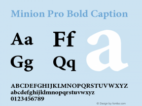 MinionPro-BoldCapt Version 2.030;PS 2.000;hotconv 1.0.51;makeotf.lib2.0.18671 Font Sample