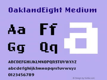 OaklandEight Medium Version 1.00图片样张